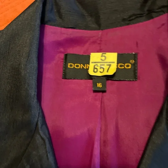EUC- Donna Ricco Black Jacket/Top Size 16 - Picture 3 of 6